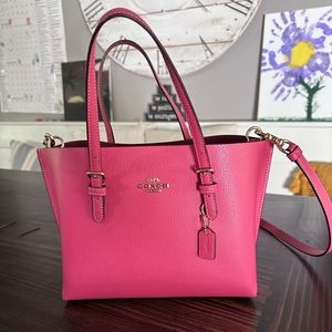 COACH purse tote medium pink crossbody